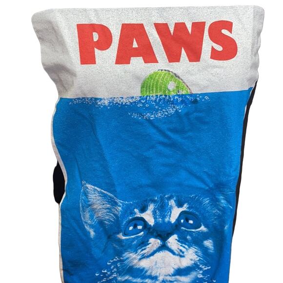 Jaws Theme "Paws" Cat Mouse T-Shirt Medium - Picture 2 of 7